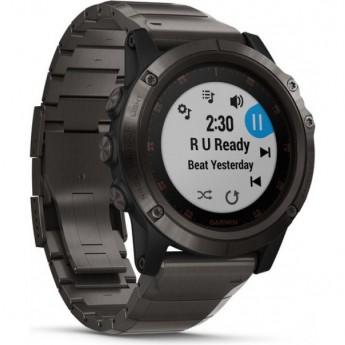 Часы GARMIN FENIX 5X Plus Sapphire титановый серый DLC с титановым DLC ремешком Россия