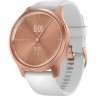 Часы GARMIN VIVOMOVE STYLE розовое золото с белым силиконовым ремешком 010-02240-20