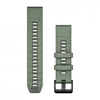 Ремешкок для часов GARMIN QUICKFIT 22 силиконовый ива/графитовые