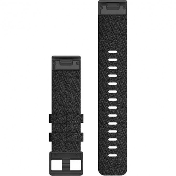 Ремешок сменный для GARMIN FENIX 6 22MM HEATHERED BLACK NYLON 010-12863-07