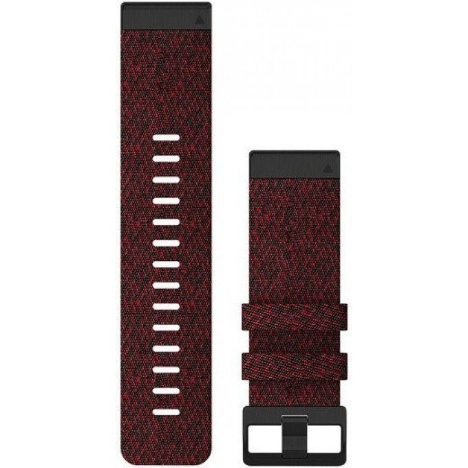 Ремешок сменный для GARMIN FENIX 6X 26MM HEATHERED RED NYLON 010-12864-06