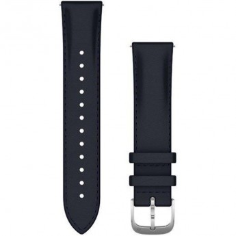 Ремешок сменный для GARMIN VIVOMOVE, LUXE, 20MM, LEATHER, SILVER, NAVY