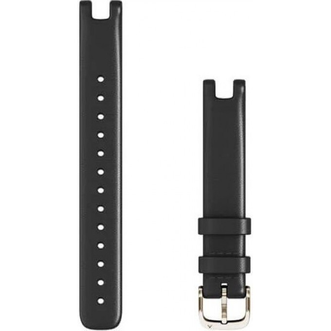 Ремешок сменный LILY BANDS (14 MM), BLACK ITALIAN LEATHER WITH CREAM GOLD HARDWARE 010-13068-A5