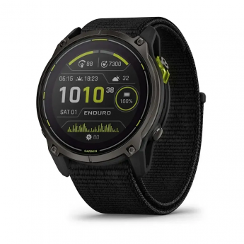 Смарт-часы GARMIN ENDURO 3 с черным нейлоновым ремешком