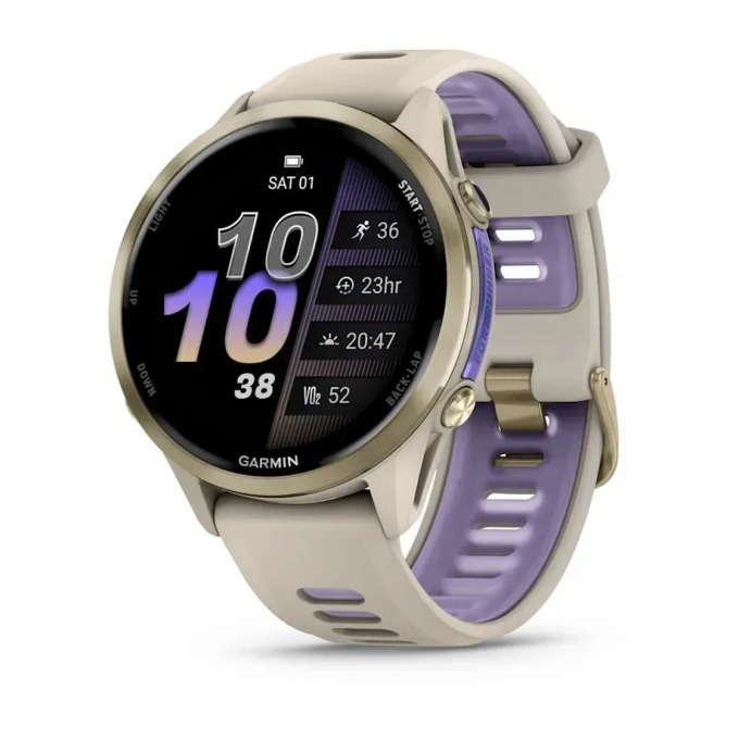 Смарт-часы GARMIN FORERUNNER 970 золотистый титан французский серый/индиго 010-02969-12