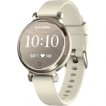 Смарт-часы GARMIN LILY 2, кремовое золото, силиконовый ремешок кокосового цвета